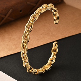 Brass Cuff Bangles, Rope Chains Bangles for Women