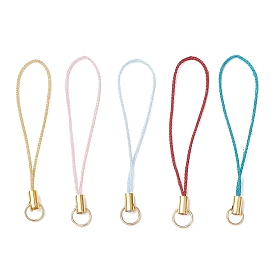 Полиэфирная металлизированная нить для изготовления мобильных ремней, с 304 кольцами из нержавеющей стали, золотые