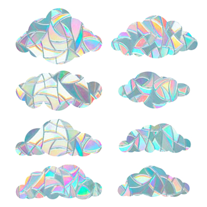 Rainbow Prism Paster, Window Sticker Decorations, Cloud