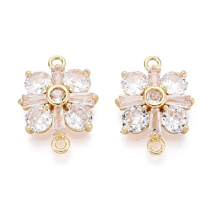 Латунные подвески из прозрачного кубического циркония, цветок ссылки, долговечный