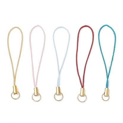 Полиэфирная металлизированная нить для изготовления мобильных ремней, с 304 кольцами из нержавеющей стали, золотые