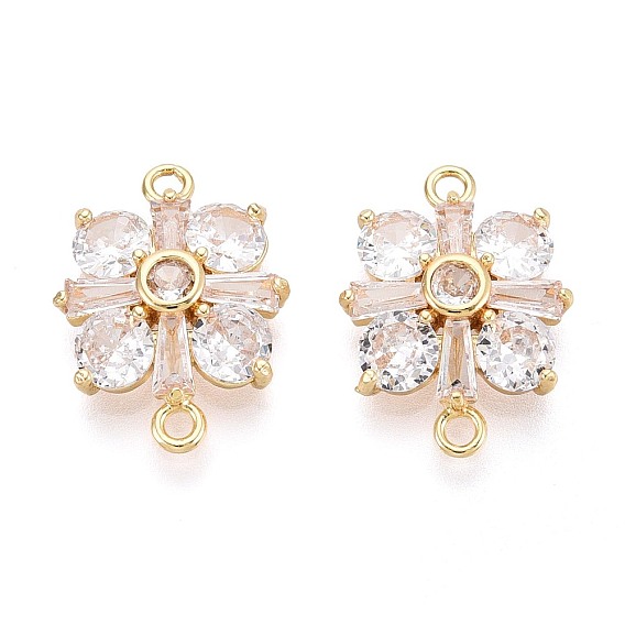 Латунные подвески из прозрачного кубического циркония, цветок ссылки, долговечный