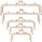 5Pcs 5 Style Iron Purse Handle Frame, for Bag Sewing Craft