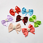 Handmade Woven Costume Accessories, Ribbon Bowknot with ABS Plastic Beads, 58x75x16mm, about 100pcs/bag
