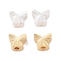 Rack Plating Eco-friendly Brass Beads, Lead Free & Cadmium Free, Long-Lasting Plated, Textured, Butterfly