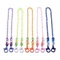 Personalized ABS Plastic Cable Chain Necklaces, Eyeglass Chains, Handbag Chains, with Acrylic Linking Rings and Plastic Lobster Claw Clasps
