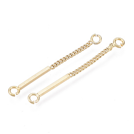 Brass Links, with Curb Chain, Nickel Free