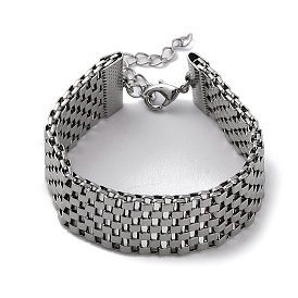 304 Stainless Steel Panther Chain Bracelets for Women Men