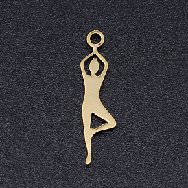 Thème de chakra, 201 pendentifs en acier inoxydable découpés au laser, yoga