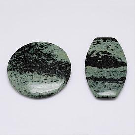Natural Green Zebra Jasper Pendants, Mixed Shapes