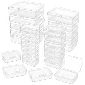 32шт 4 стили прозрачные пластиковые ящики для хранения, контейнеры для бисера с откидной крышкой, прямоугольные