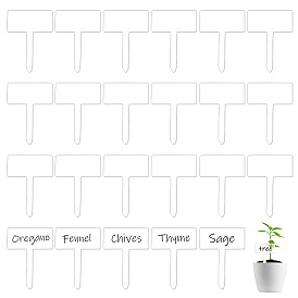 24шт акриловые пустые этикетки для растений, декоративные садовые колья, прямоугольные