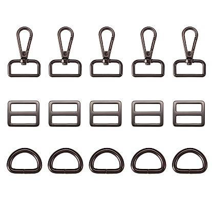 15шт 3 стиль портмоне изготовление выводов, в том числе железные кольца d, пряжки-ползунки из сплава и поворотные застежки