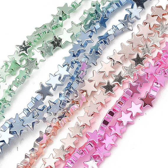 Гальванические нити из синтетических немагнитных гематитовых бусин, звезда