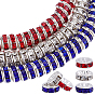 900 pcs 3 couleurs laiton grade a perles d'espacement en strass, sans cadmium et sans plomb, rondelle, argenterie, pour bracelets, colliers, accessoires de fabrication de bijoux à faire soi-même