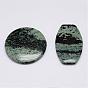 Natural Green Zebra Jasper Pendants, Mixed Shapes