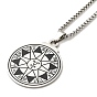 304 Stainless Steel Pendant Necklaces for Women Men, 12 Constellation
