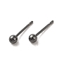 Brass Stud Earrings, Long-Lasting Plated
