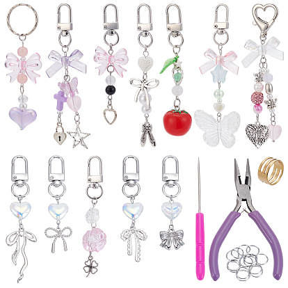 Наборы для ключей, включают подвесные украшения, железа открыты кольца прыжок, Клещи углерода стали ювелирные изделия, стальные бортовые развертки