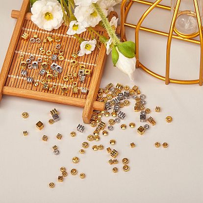160 Pcs 8 Styles Brass Spacer Beads