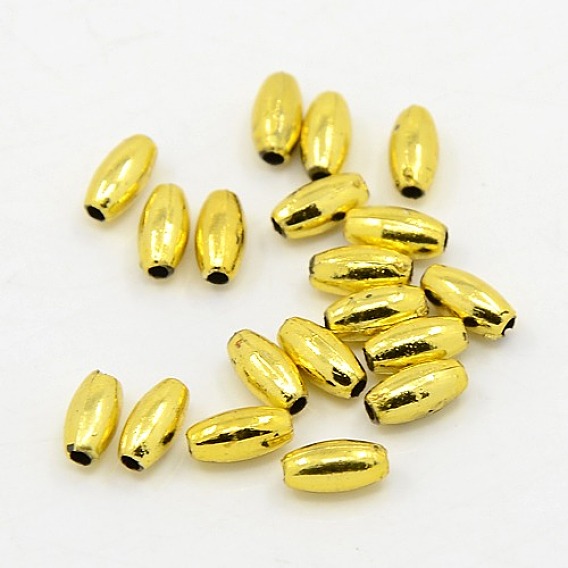 Покрытие пластиковые акриловые рисовые шарики, 8x4 мм, Отверстие : 1.5 мм , около 8333 шт / 500 г