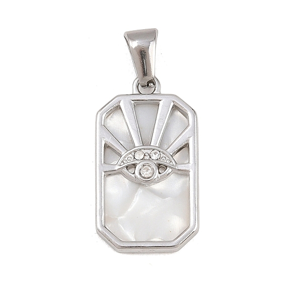 303 подвески из нержавеющей стали, многоугольник с амулетами от сглаза, горный хрусталь и эмали