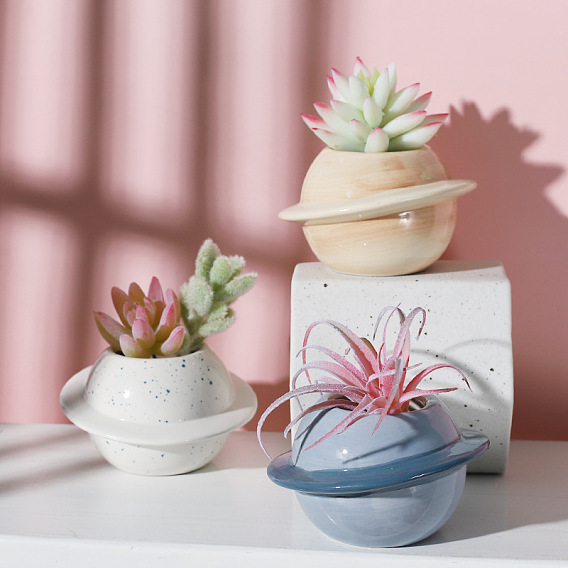 Planet succulent flowerpot ceramic cute artistic decorative potted gardening