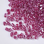 8/0 Two Cut Glass Seed Beads, Hexagon, Transparent Inside Colours Rainbow & Luster