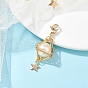 Brass Shell Pearl Pendant Decorations, Diamond