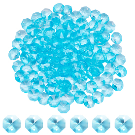 120 шт. стеклянные пришивные стразы, граненые восьмиугольные ссылки