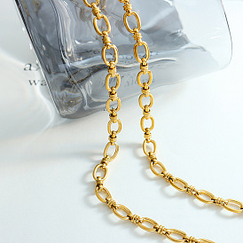 Minimalist Metal Splice Necklace for Women, Titanium Steel Non-fading Collarbone Chain