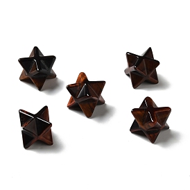 Natural Red Tiger Eye Beads, No Hole/Undrilled, Dyed, Star