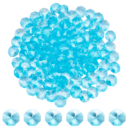 120 шт. стеклянные пришивные стразы, граненые восьмиугольные ссылки