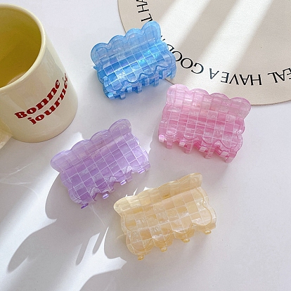 Biscuits Shape Cellulose Acetate(Resin) Claw Hair Clips, for Women Girls