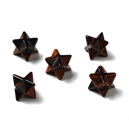 Natural Red Tiger Eye Beads, No Hole/Undrilled, Dyed, Star