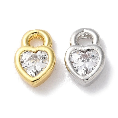 Стойка металлическая латунная микропрофилированная кубическая циркония подвески, долговечный, без свинца и без кадмия, сердце