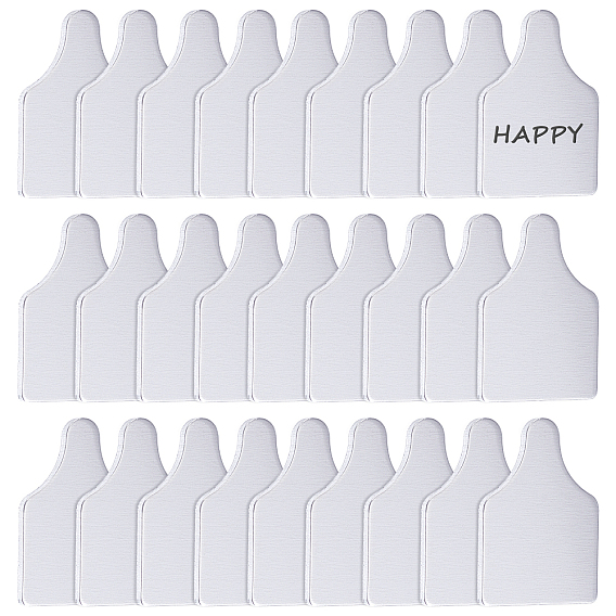 50шт алюминиевые пустые бирки, без отверстия , для самодельных тегов