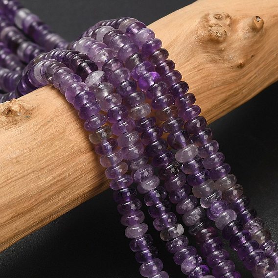 Природный аметист нитей бисера, рондель