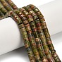 Природные Unakite бисер нитей, диск, Heishi бусы
