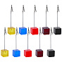 10pcs 5 colores cubo portatarjetas de resina, titulares de notas fotográficas, con pinza cocodrilo, para la boda, signo de número de mesa de fiesta de cumpleaños