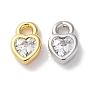 Стойка металлическая латунная микропрофилированная кубическая циркония подвески, долговечный, без свинца и без кадмия, сердце