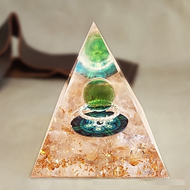 Генераторы энергии смолы оргонитовой пирамиды, Рейки натуральные кварцевые кристаллы внутри для украшения домашнего офиса