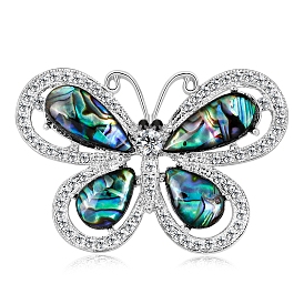 Abalone Shell Brooch for Backpack Clothes, Butterfly