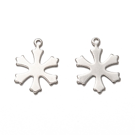 201 Stainless Steel Pendants, Laser Cut, Snowflake, for Christmas