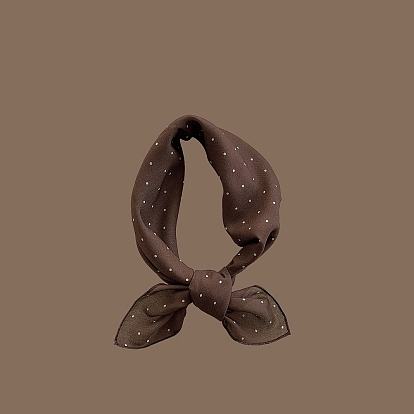 Квадратный полиэстеровый шарф, Бандана с узором пейсли и горошек