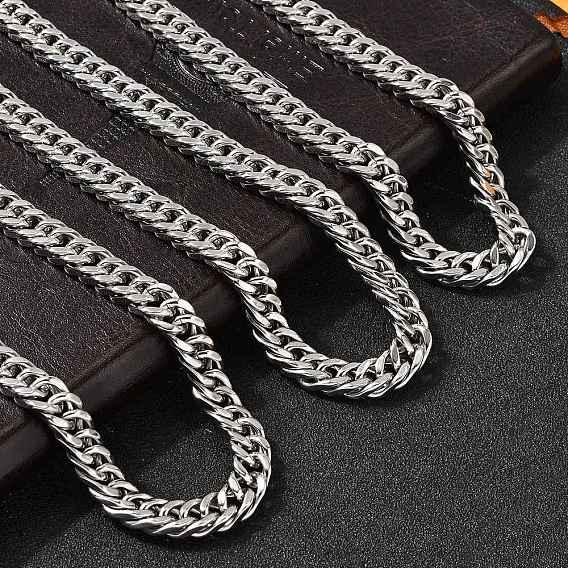 8мм 304 ожерелья из кубинской цепи из нержавеющей стали для мужчин, не тускнеет