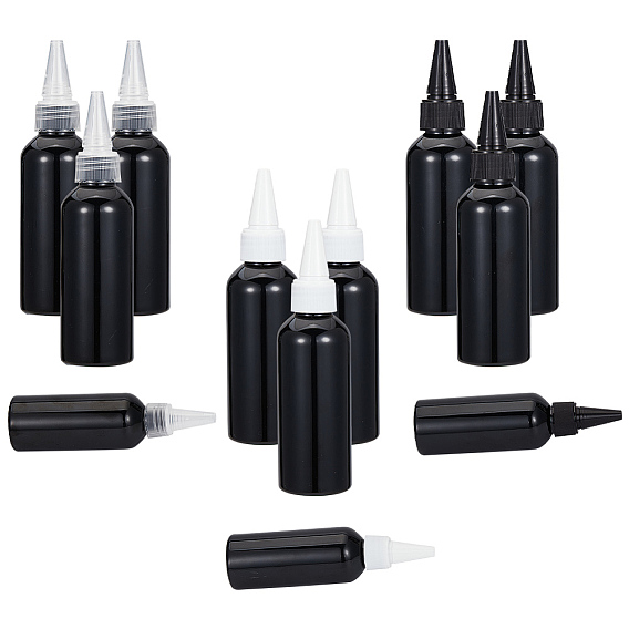 12шт 3 цвета pp пластиковые бутылки для дозирования клея, с закручивающейся верхней крышкой