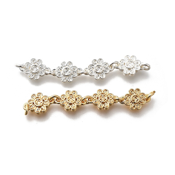 Латунь 4 цветы звенья соединительные подвески