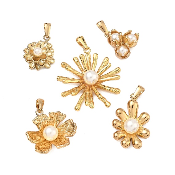 304 подвески из нержавеющей стали и АБС-пластика с имитацией жемчуга, 