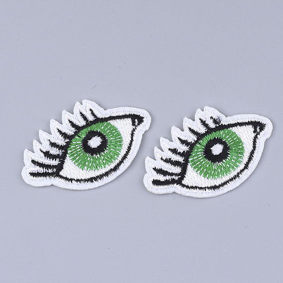 Computerized Embroidery Cloth Iron on/Sew on Patches, Appliques, Costume Accessories, Eye